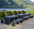 Metro 100% recycled plastic picnic table and bench set 1