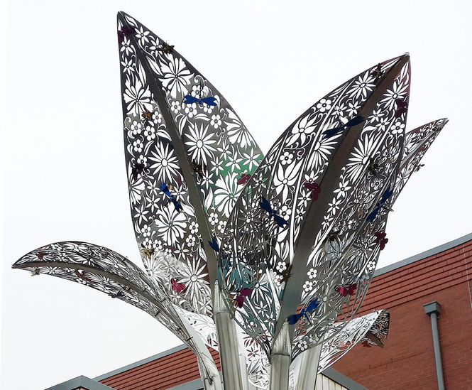 Tree and Bud sculptures - Christies Cancer Care Centre