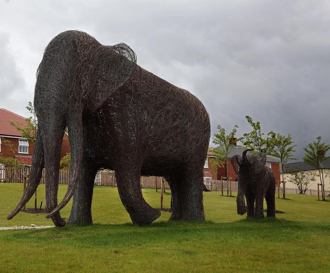 Elephant sculptures for Ebbsfleet