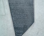 Easdale slate panel in Canongate wall
