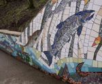 Interpretive mosaic for Shin Falls visitor centre