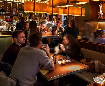 Bespoke restaurant sharing tables