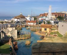 Lake for 18-hole course at Smugglers Cove Adventure Golf