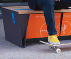 Eblocq Park Bench with lockable storage boxes