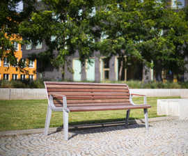 Emau park bench with backrest