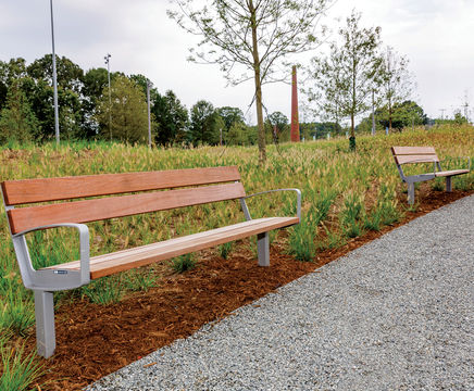 Intervera Park Bench with Backrest and Armrest