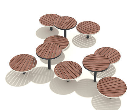Lago round outdoor stools