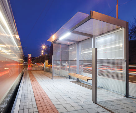 Geomere bus stop shelter