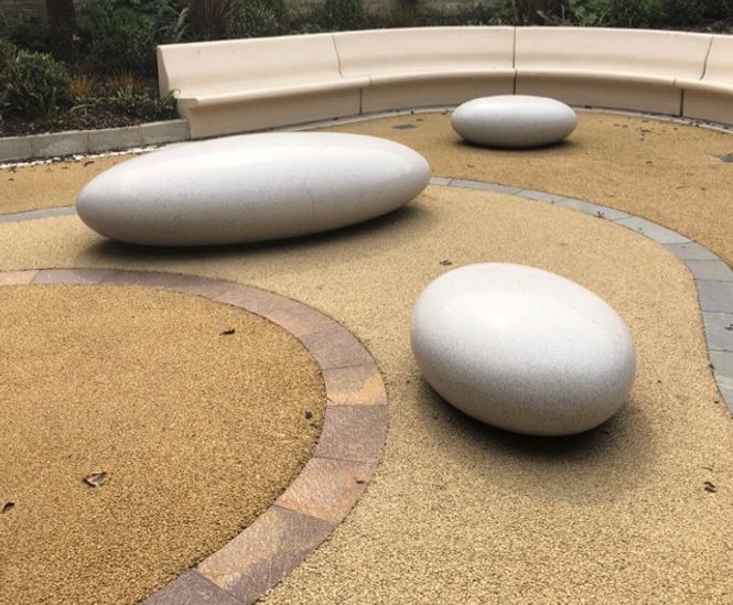 Natratex surfacing creates relaxing school garden