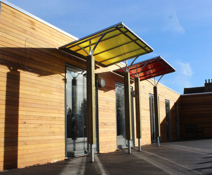 Bespoke timber and steel entrance canopies