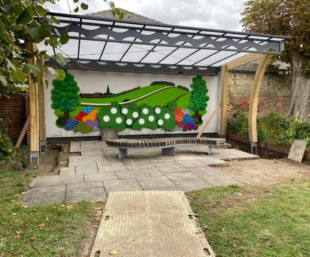 Bespoke canopy protects sensory wall in memorial garden