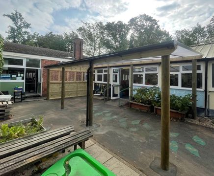 Outdoor canopy provides additional EYFS teaching space