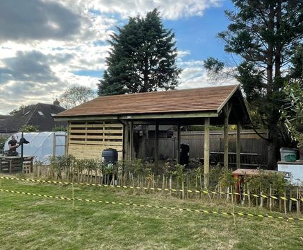 Rustic timber outdoor classroom for primary school