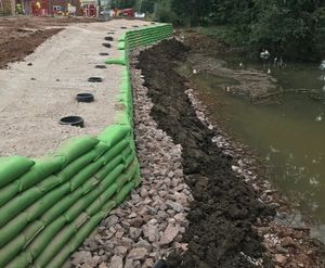 Rootlok Vegetated Wall System - retaining wall bags for erosion control