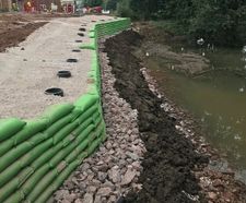 Rootlok Vegetated Wall System - retaining wall bags for erosion control