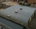 Fibreglass GRP roofing lining for flat roofs