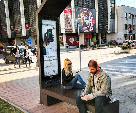 EnGoPlanet Smart solar-powered bench
