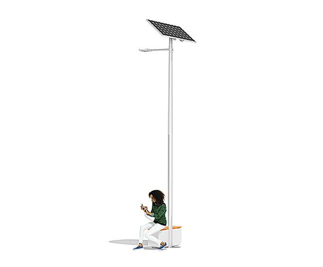 EnGo 3in1 smart solar street light with charging station