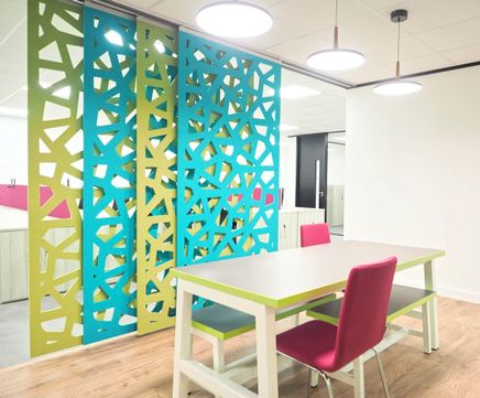 Avalanche lightweight decorative acoustic dividers