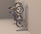 Vertical space-saving cycle rack