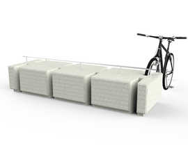 Copenhagen concrete bike rack