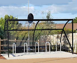 Original cycle shelter for 10 bikes - BREEAM-compliant