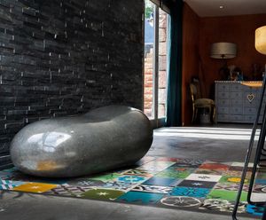 Bench Pebble - outdoor handcrafted concrete seat