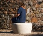 Furn - sculptural outdoor concrete seat