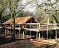 Round timber woodland barn