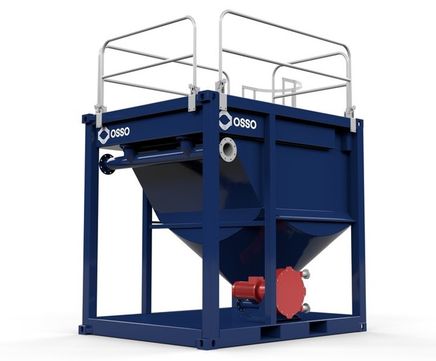 OSSO SRT10 - steel settlement tank for solids removal on site