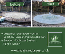 Evolution Gusher Fountain in Peckham Rye, London