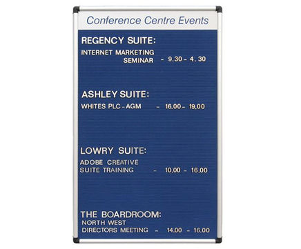 Foyer grooved noticeboard