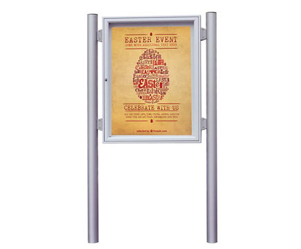 Poster Case 1000 - post mounted external noticeboard