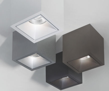 Boxy L+ contemporary LED cube shaped downlighter