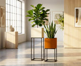 Oakley Planter Stand - metal indoor plant holder for 300mm cube pots - on this page