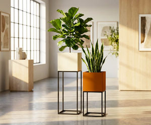 Oakley Planter Stand - metal indoor plant holder for 300mm cube pots