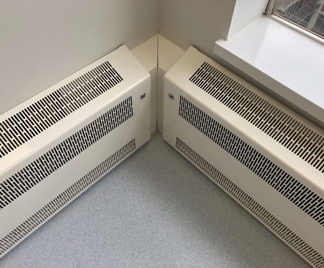 Perimeter heating covers for hospital in East Midlands