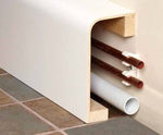 Preformed plywood pipe boxing