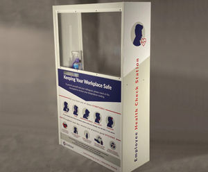 Health check station for personnel temperature screening