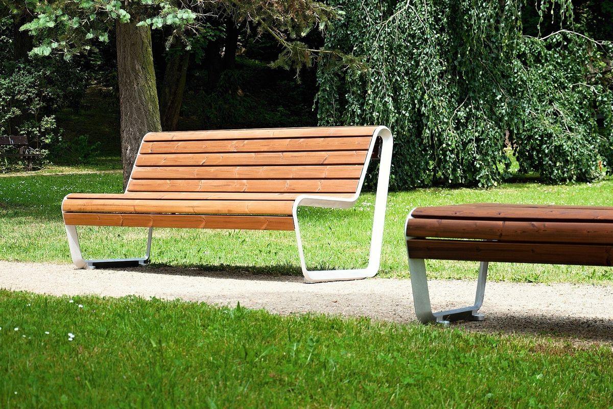 Images for BOROLA bench with timber seat and aluminium side rails