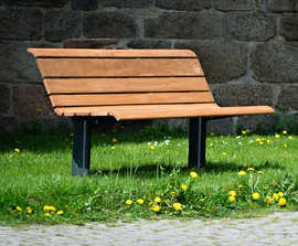 NISHA cast iron and timber park bench seat