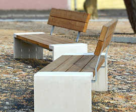 SIBELA concrete and timber bench
