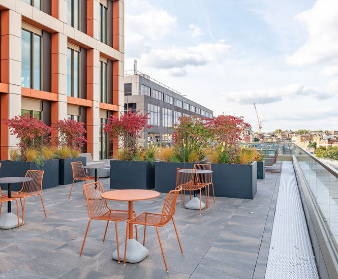 Roof terrace fit-out for Bloom Clerkenwell