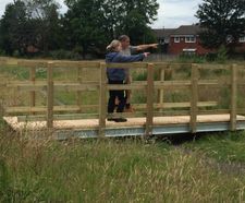 Pedestrian timber bridges