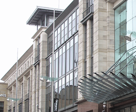 Catcastle Grey sandstone, Buchanan Galleries, Glasgow