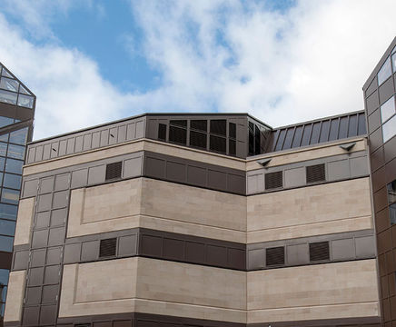 Natural stone cladding - National Library of Scotland
