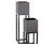 Oakley Planter Stand - metal indoor plant holder for 300mm cube pots 7