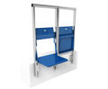 RailSeat slim compact stadium seat for safe standing
