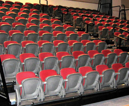 Maxam telescopic, retractable seating platforms