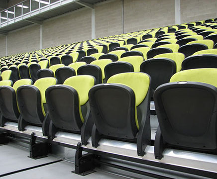 Metro rail-mounted seats